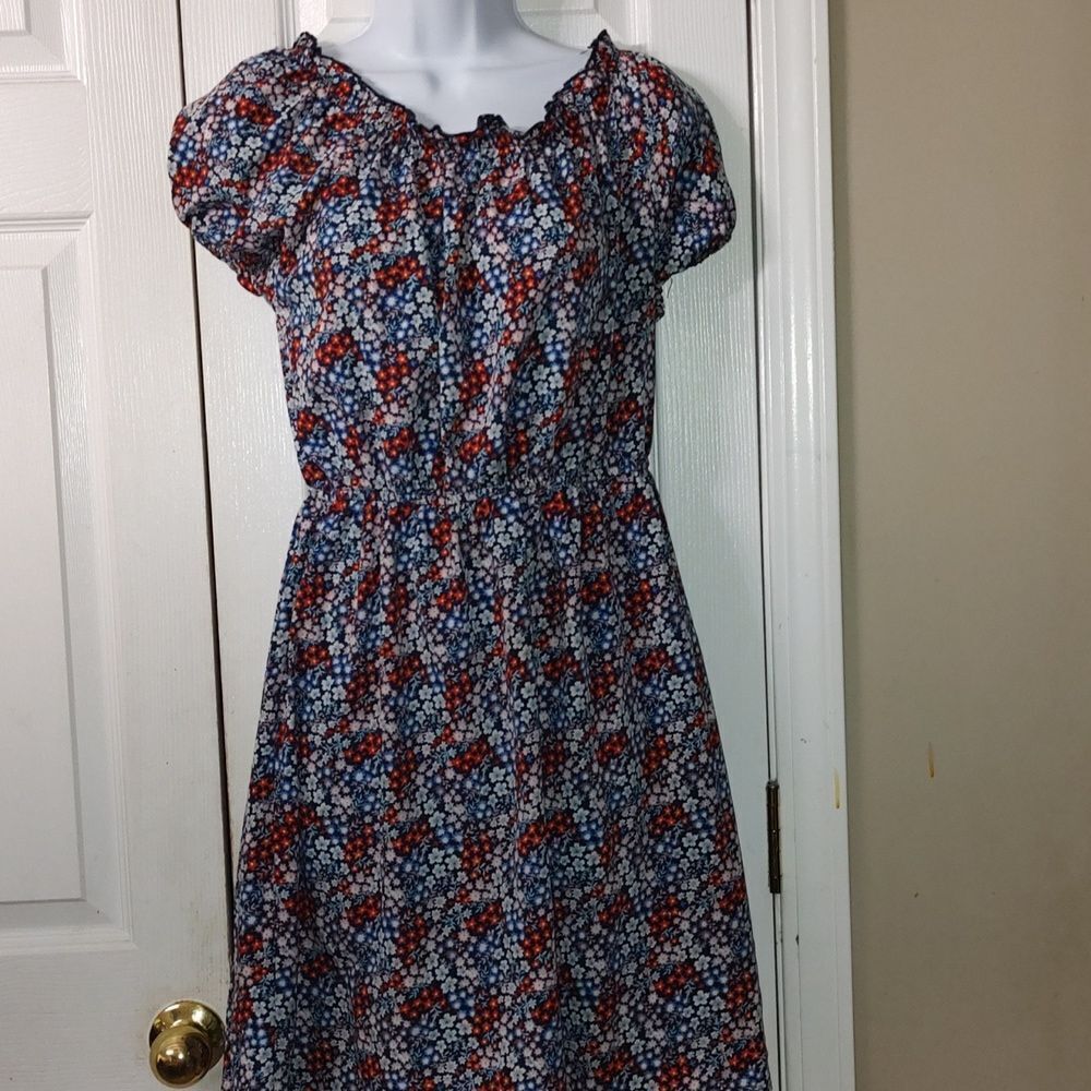 MPH Collection floral print off the shoulder elastic waist dress  Sz L